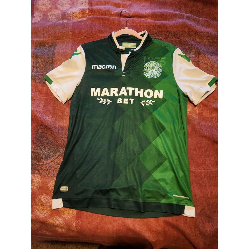Hibernian Edinburgh FC 2018/2019 Scotland Home Soccer Jersey Size M